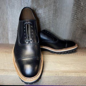 New Allen Edmond Park Avenue Men Black Signature Lug Soles Dress Shoe Size 9D